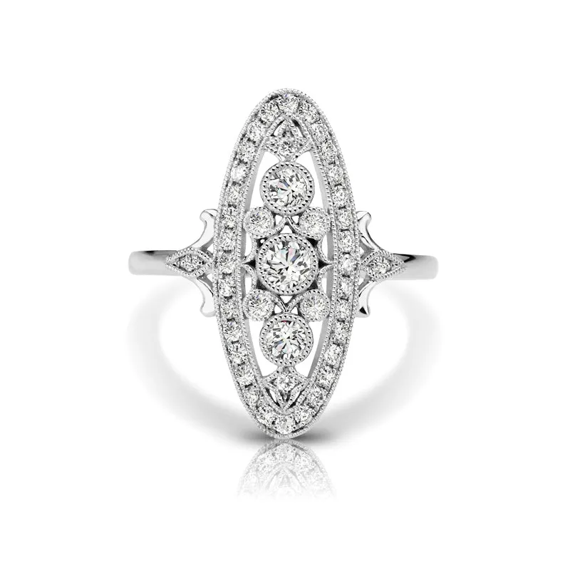 14kt Gold 1/20 ct tw Vintage Ring F VS Diamonds