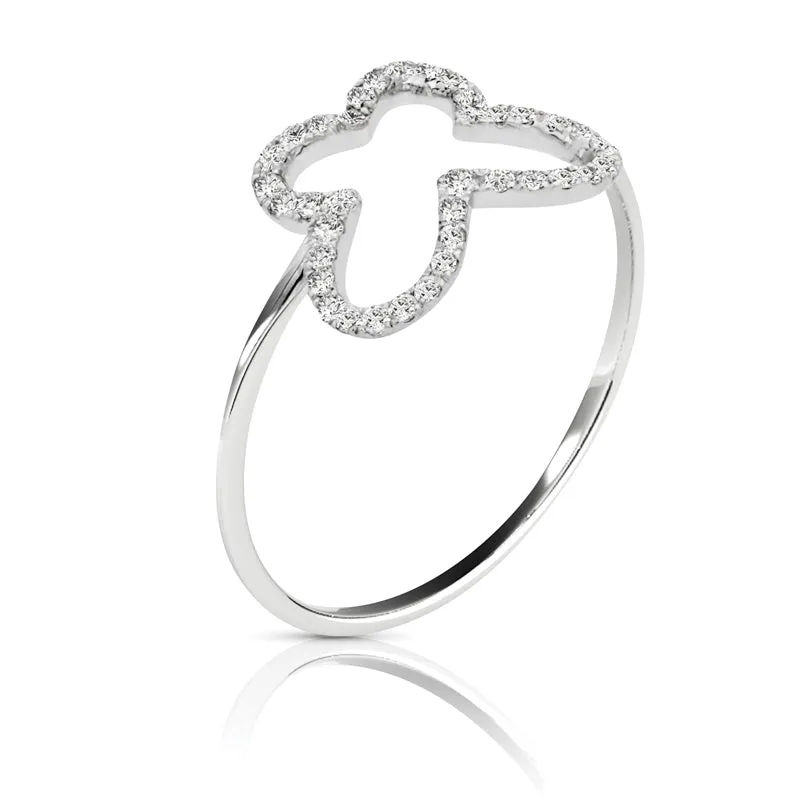 14kt Gold 1/6 ct tw Ring F VS Diamonds