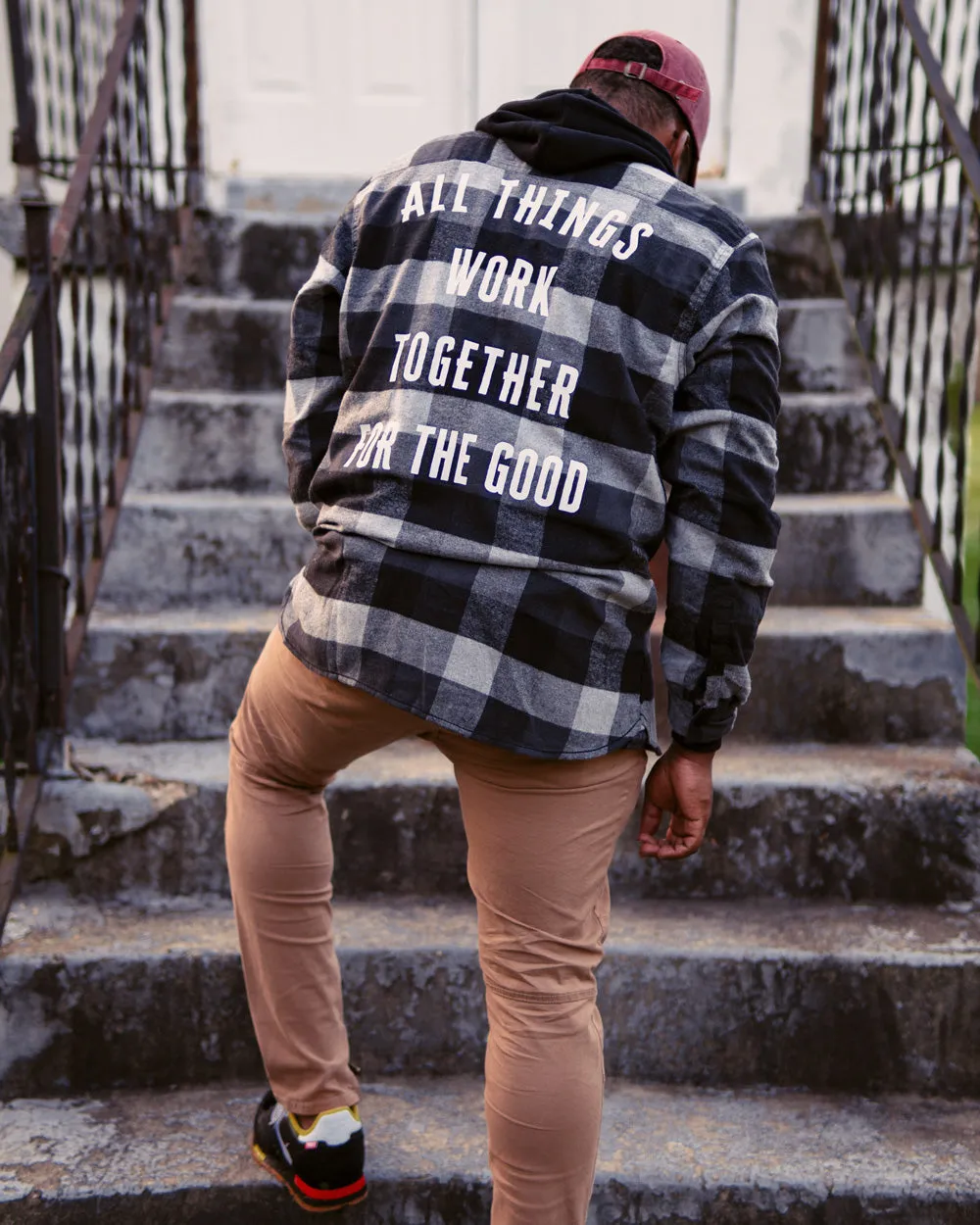 All Things Work Together Adult Plaid Shirt