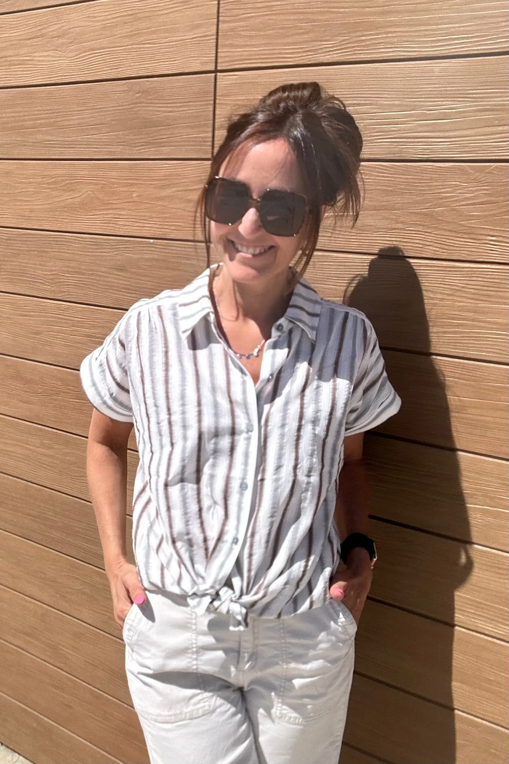 Amanda Striped Button Down