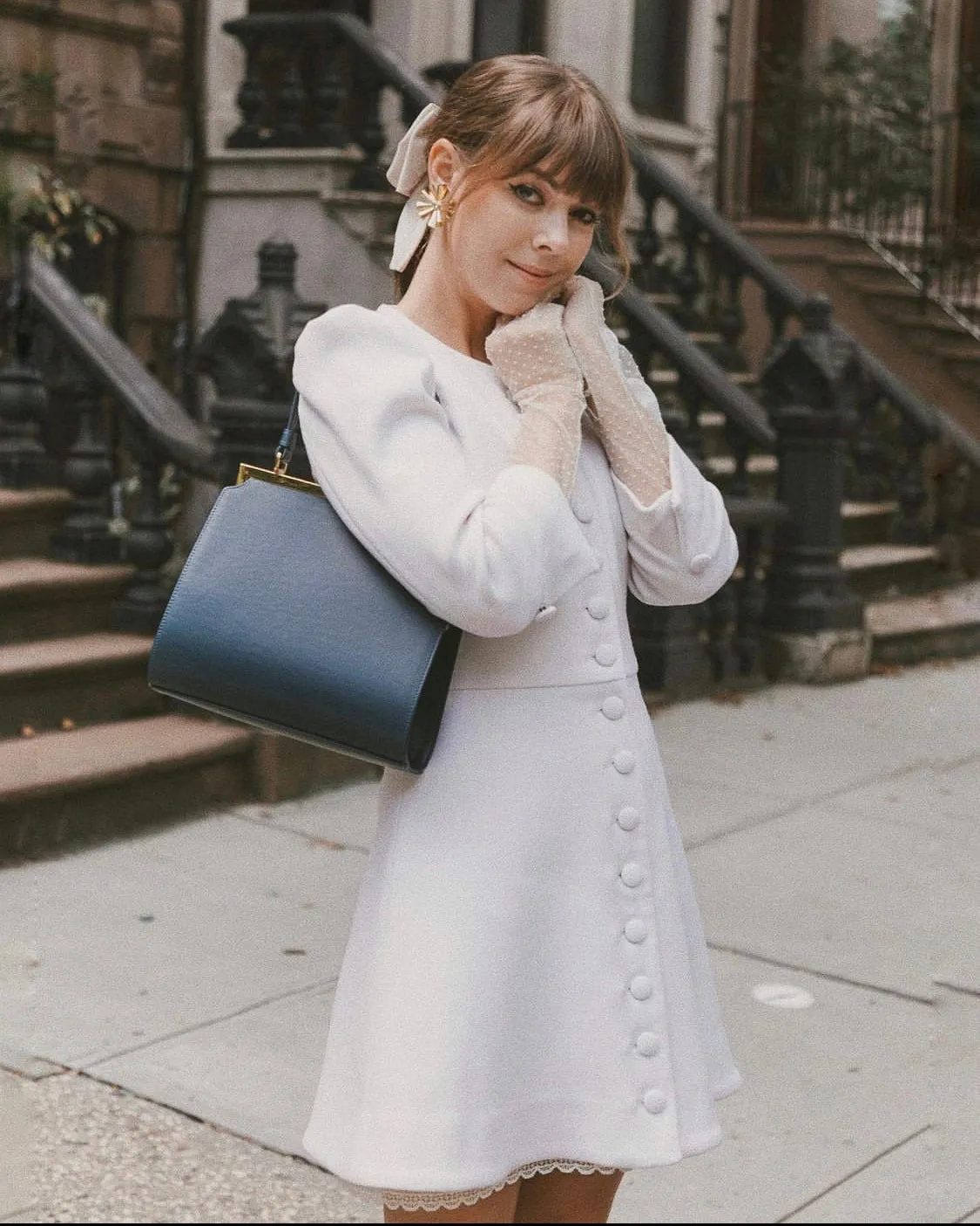 Audrey Button Mini Dress