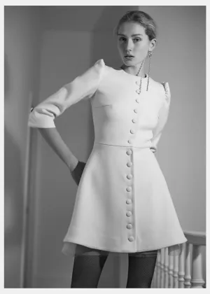 Audrey Button Mini Dress
