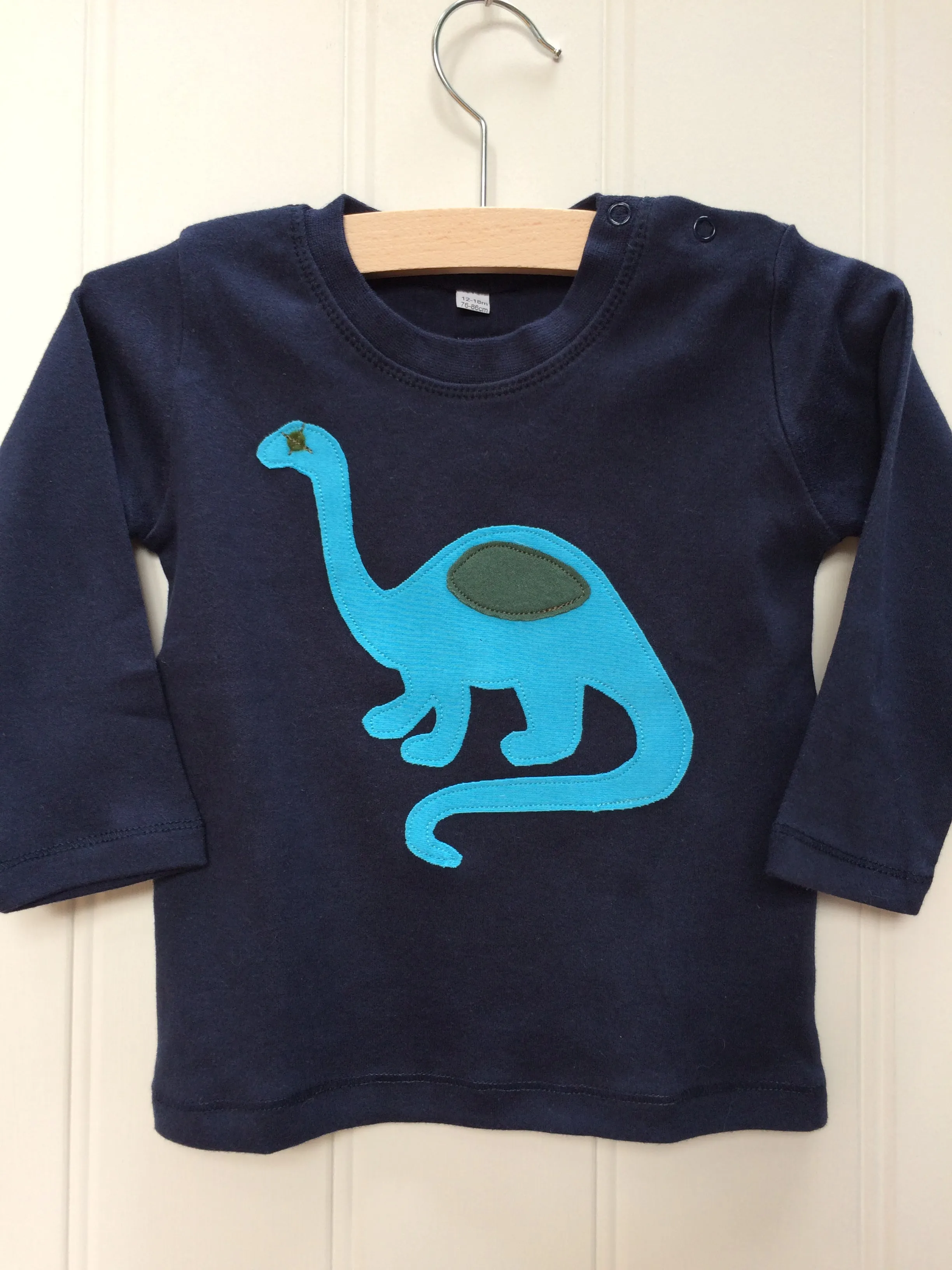Baby Dinosaur - Long Sleeved T-shirt - Blue