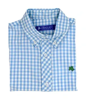 Bailey Boys Button Down Shirt - Blue Check