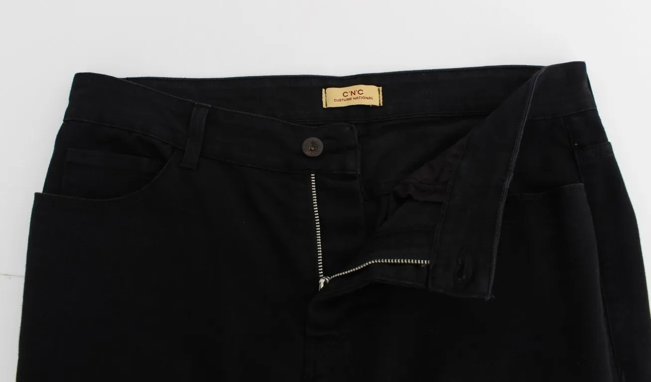 Black Slim Fit Cotton Stretch Denim Jeans