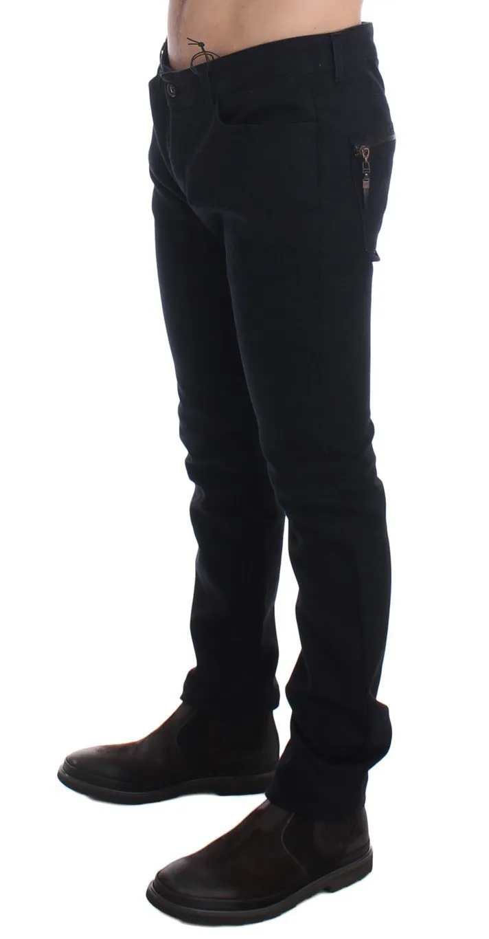 Black Slim Fit Cotton Stretch Denim Jeans