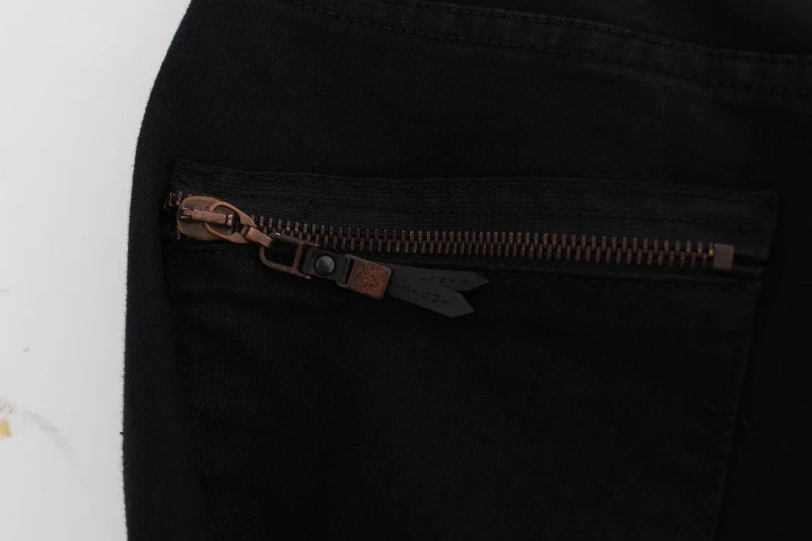 Black Slim Fit Cotton Stretch Denim Jeans