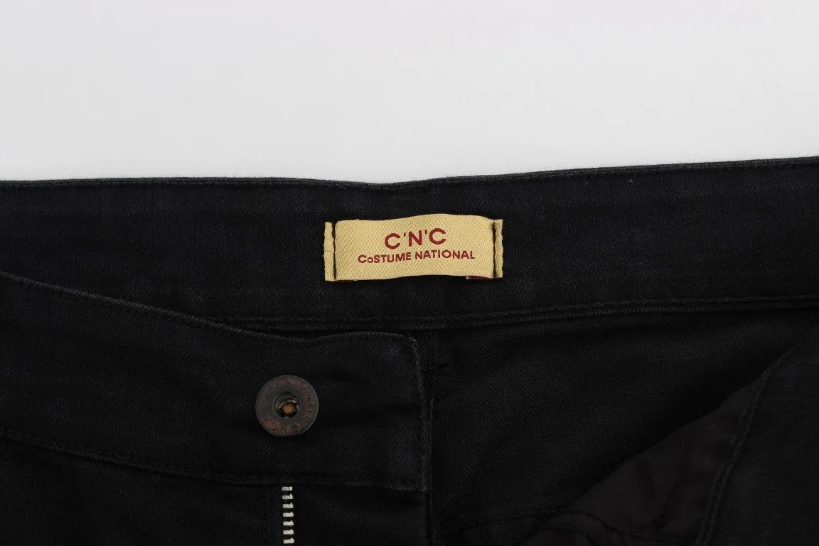 Black Slim Fit Cotton Stretch Denim Jeans