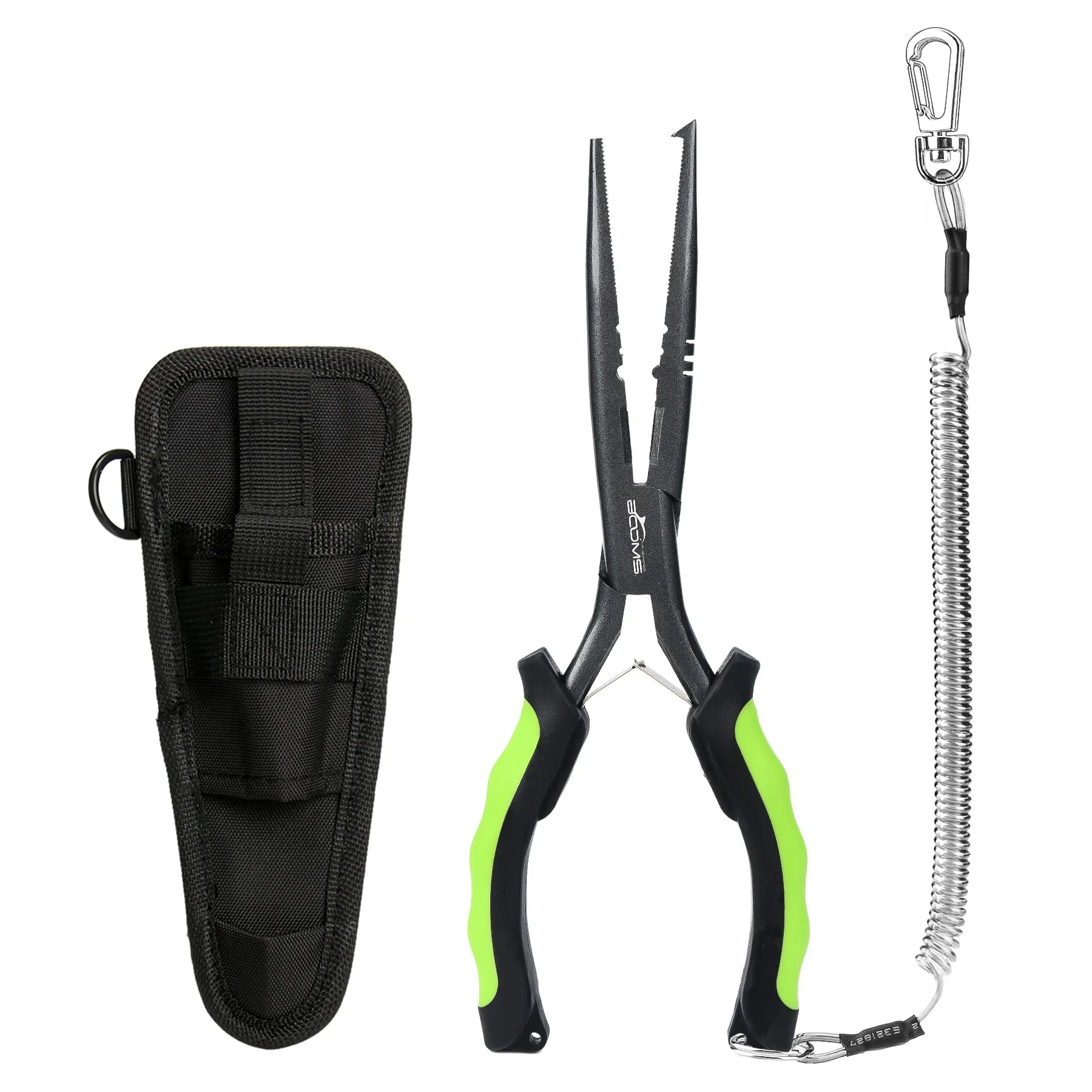 Booms F03 Fisherman's Fishing Pliers 23cm Long Nose Hook Remover Tools Stainless Steel Line Cutter Scissors
