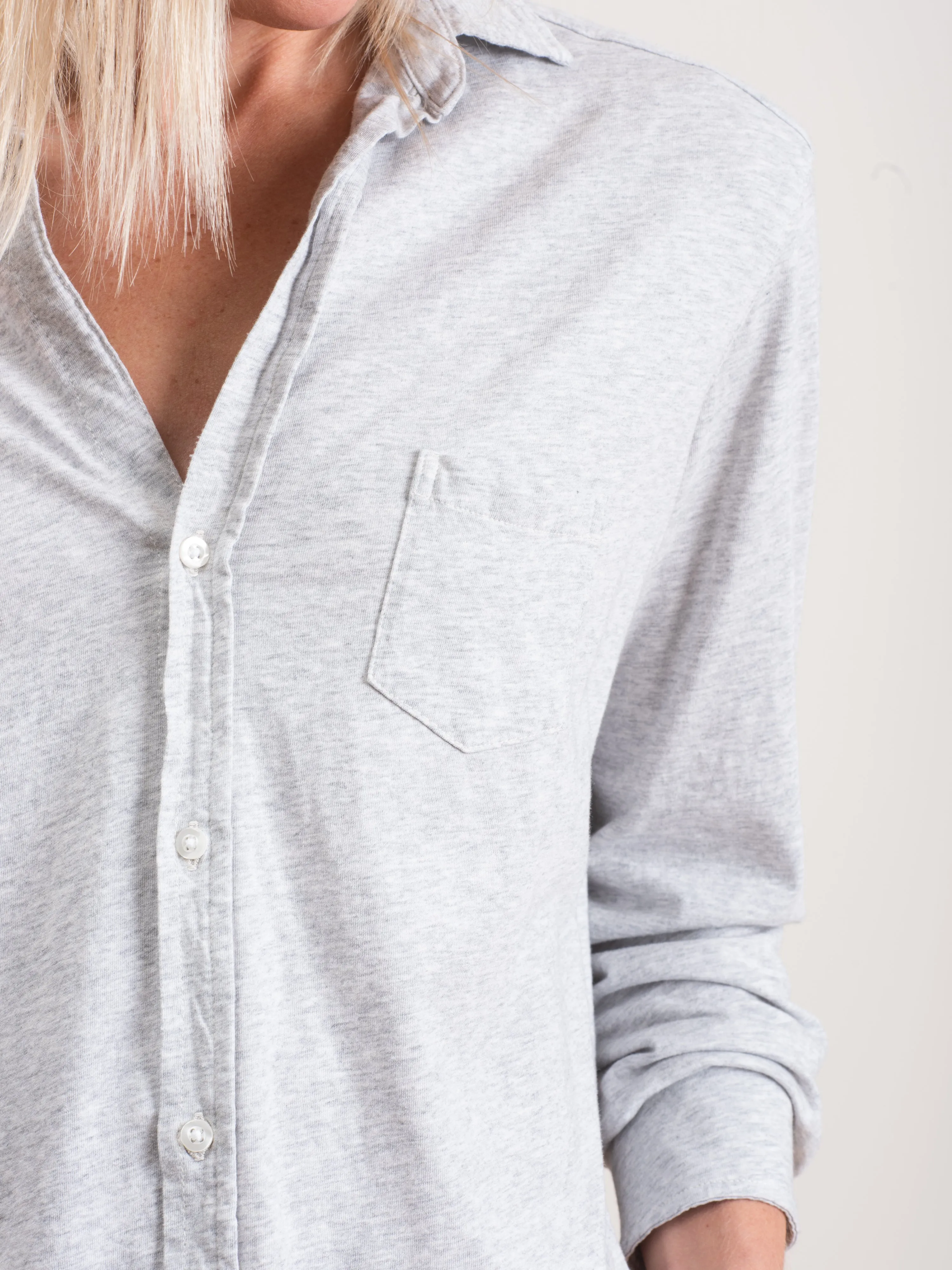button down shirt - grey melange