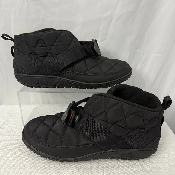 Chaco Ramble Puff Ankle Boot Mens Size 10 Black Slip On Comfort