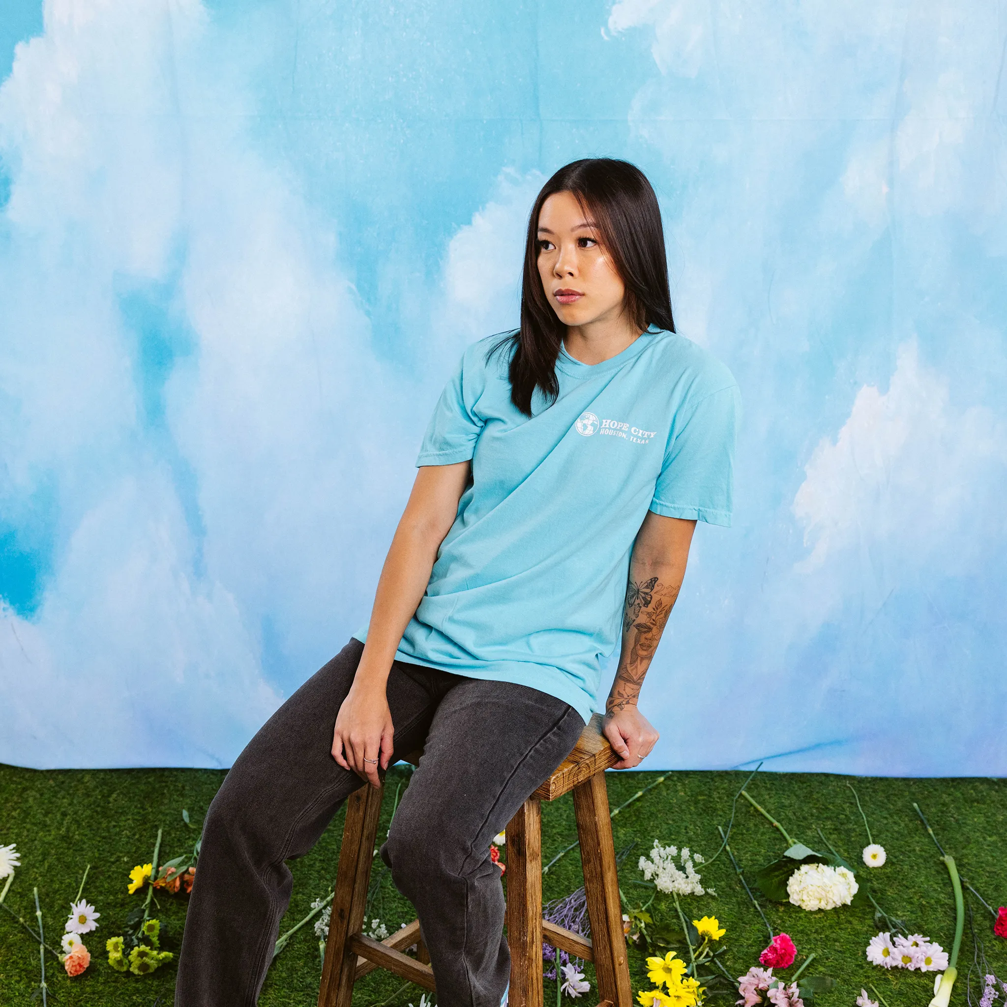Change the World T-Shirt - Aqua