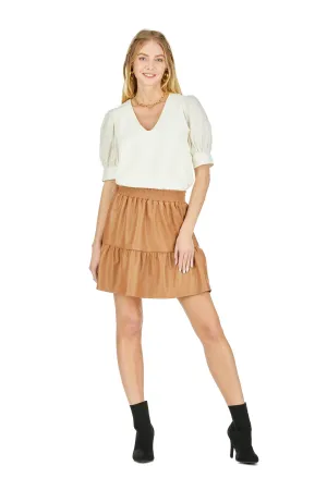 CONTRAST SLEEVE TOP