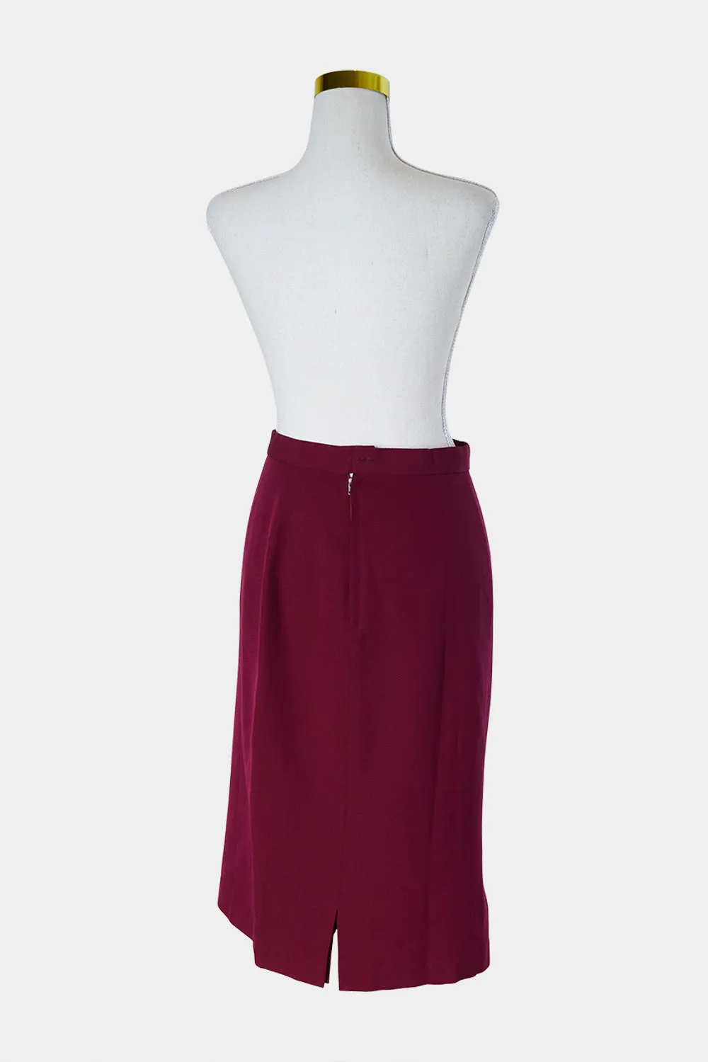 COVERS Burgundy Pencil Skirt