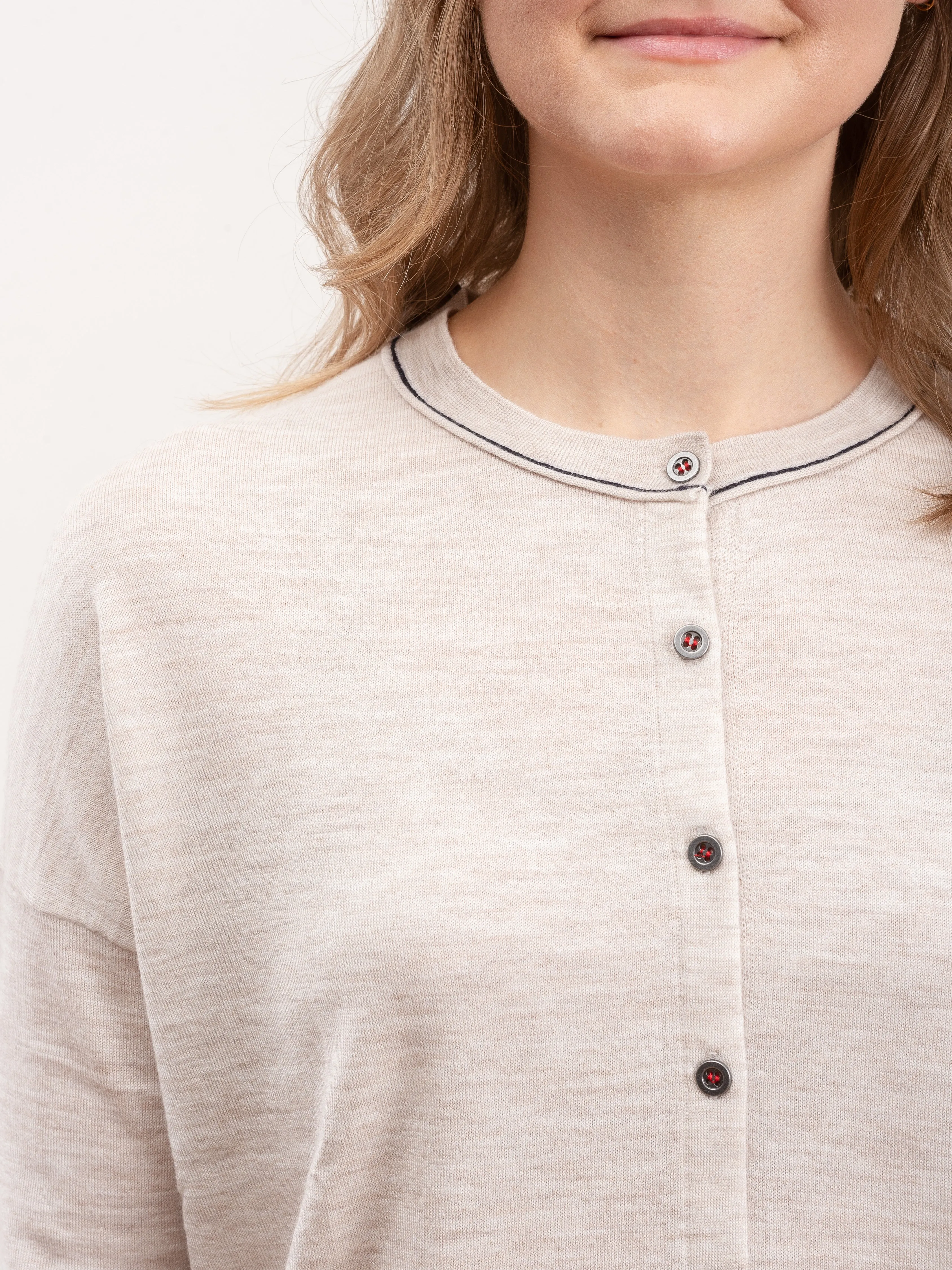 crew cardigan - barley