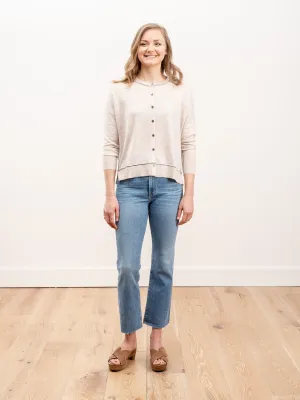 crew cardigan - barley