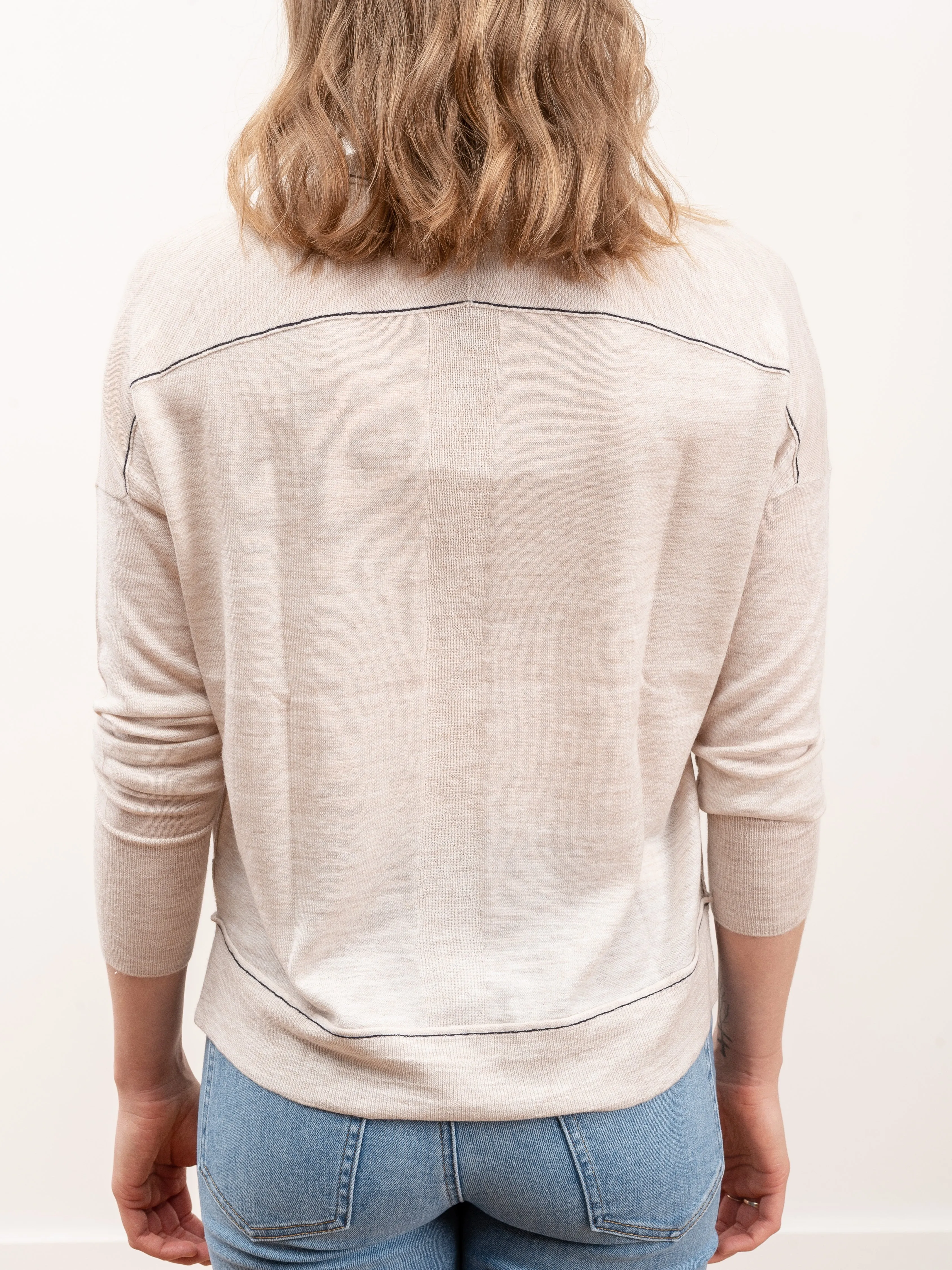 crew cardigan - barley