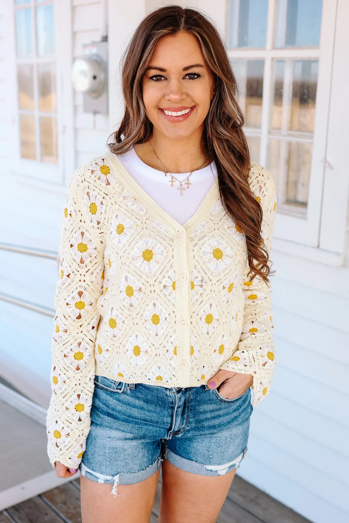 Daisy Crochet Cardigan