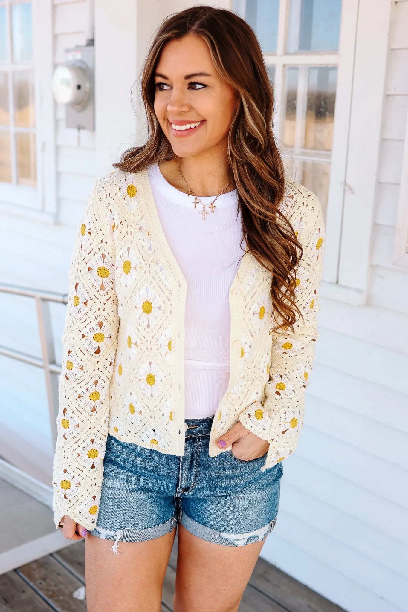 Daisy Crochet Cardigan