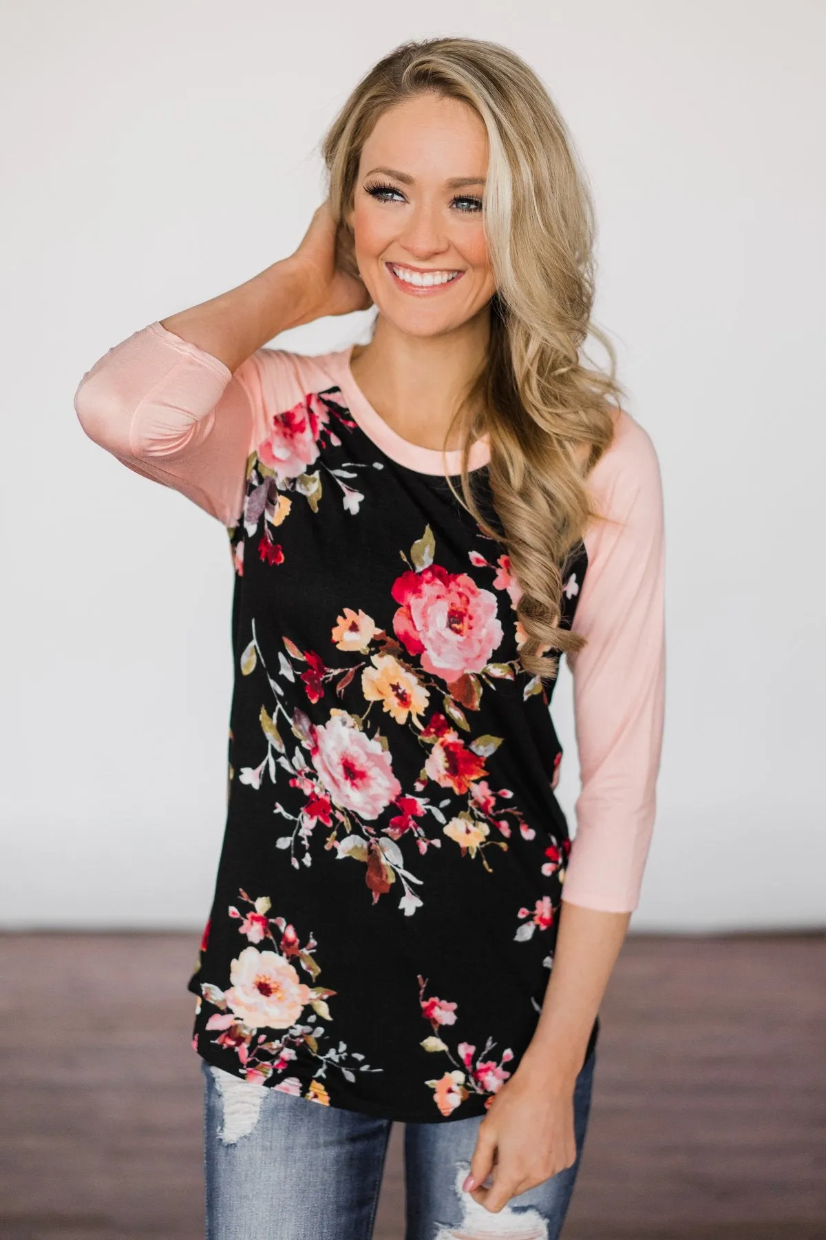 Dreams Of You Baseball Top - Light Pink