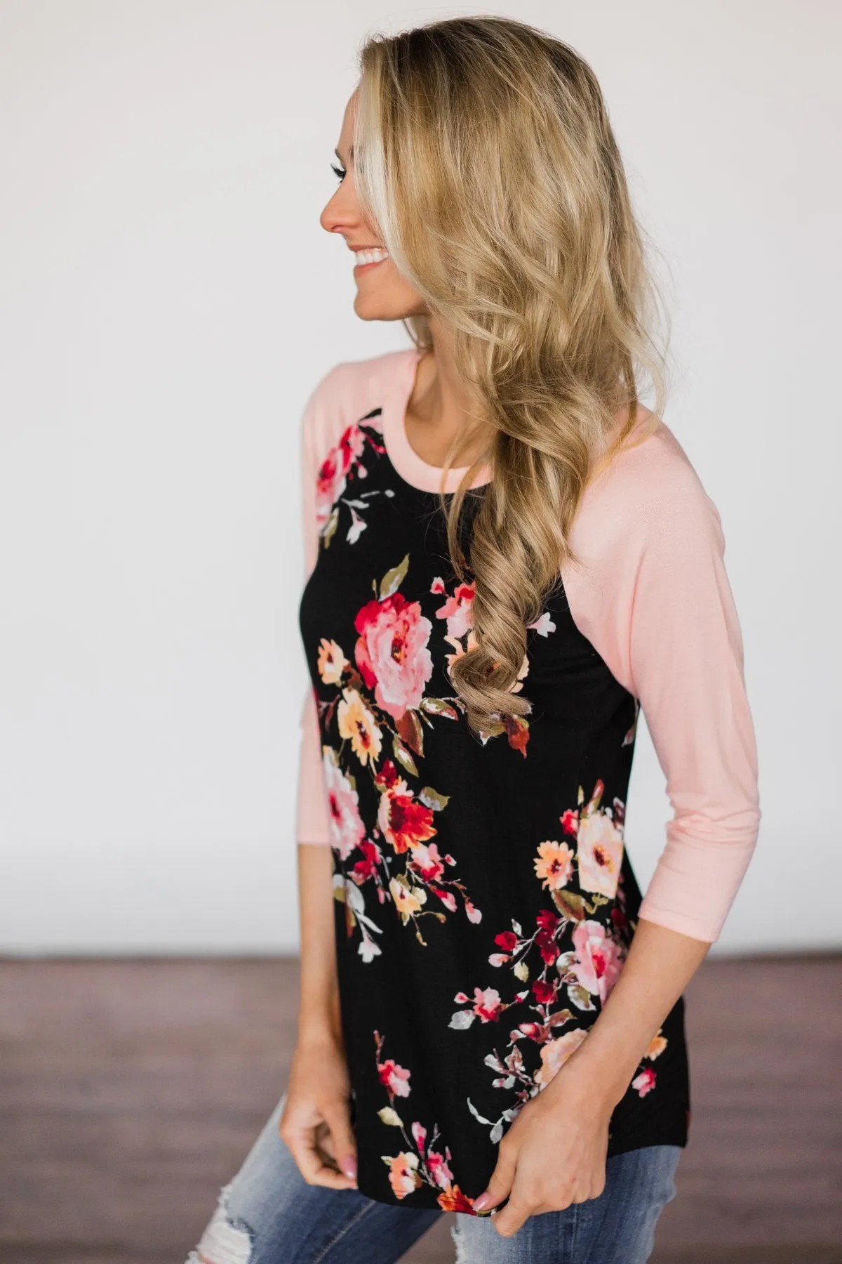 Dreams Of You Baseball Top - Light Pink