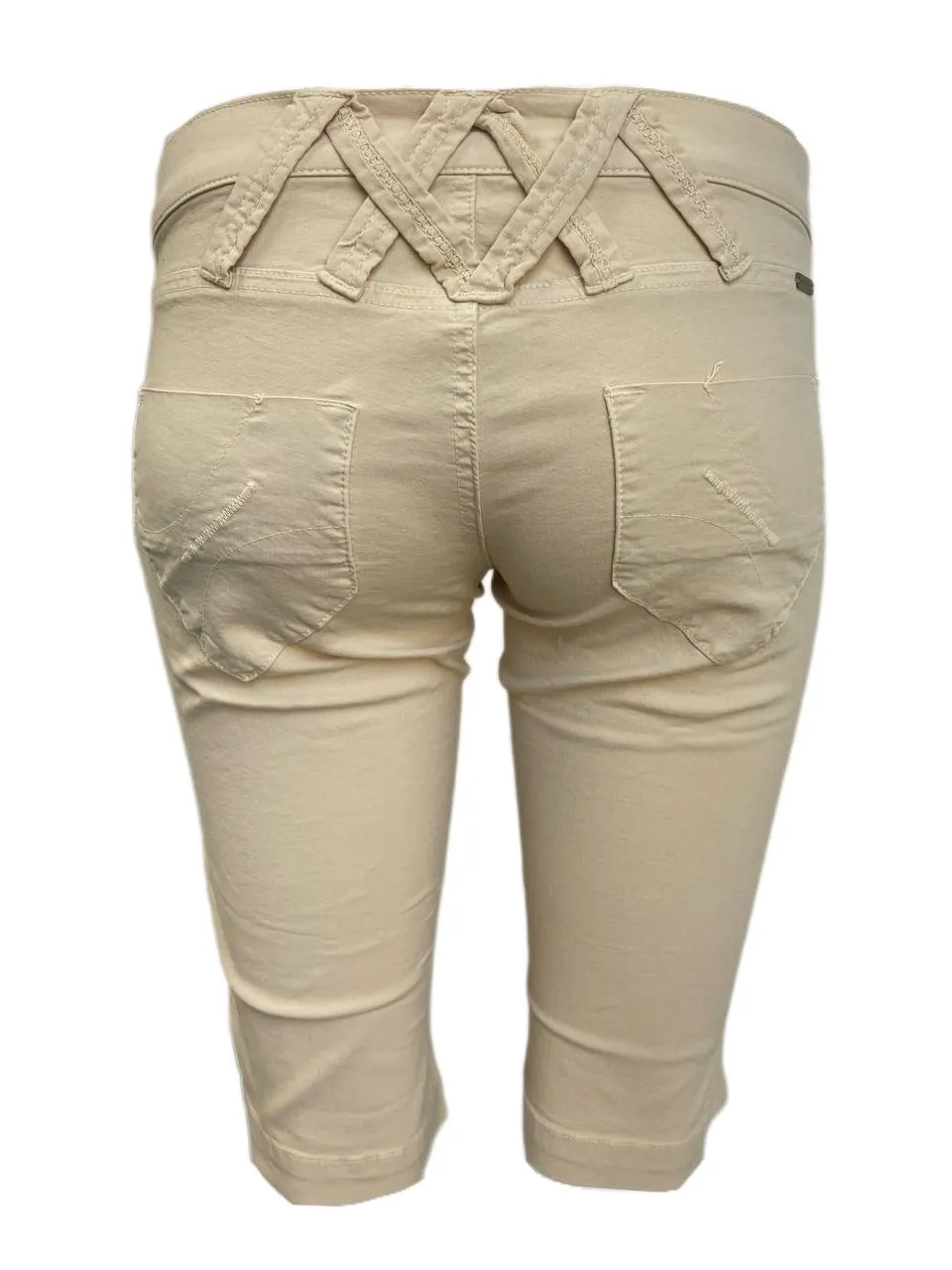 FORNARINA Women's Beige Katia Low Waist Shorts Size 28 NWT