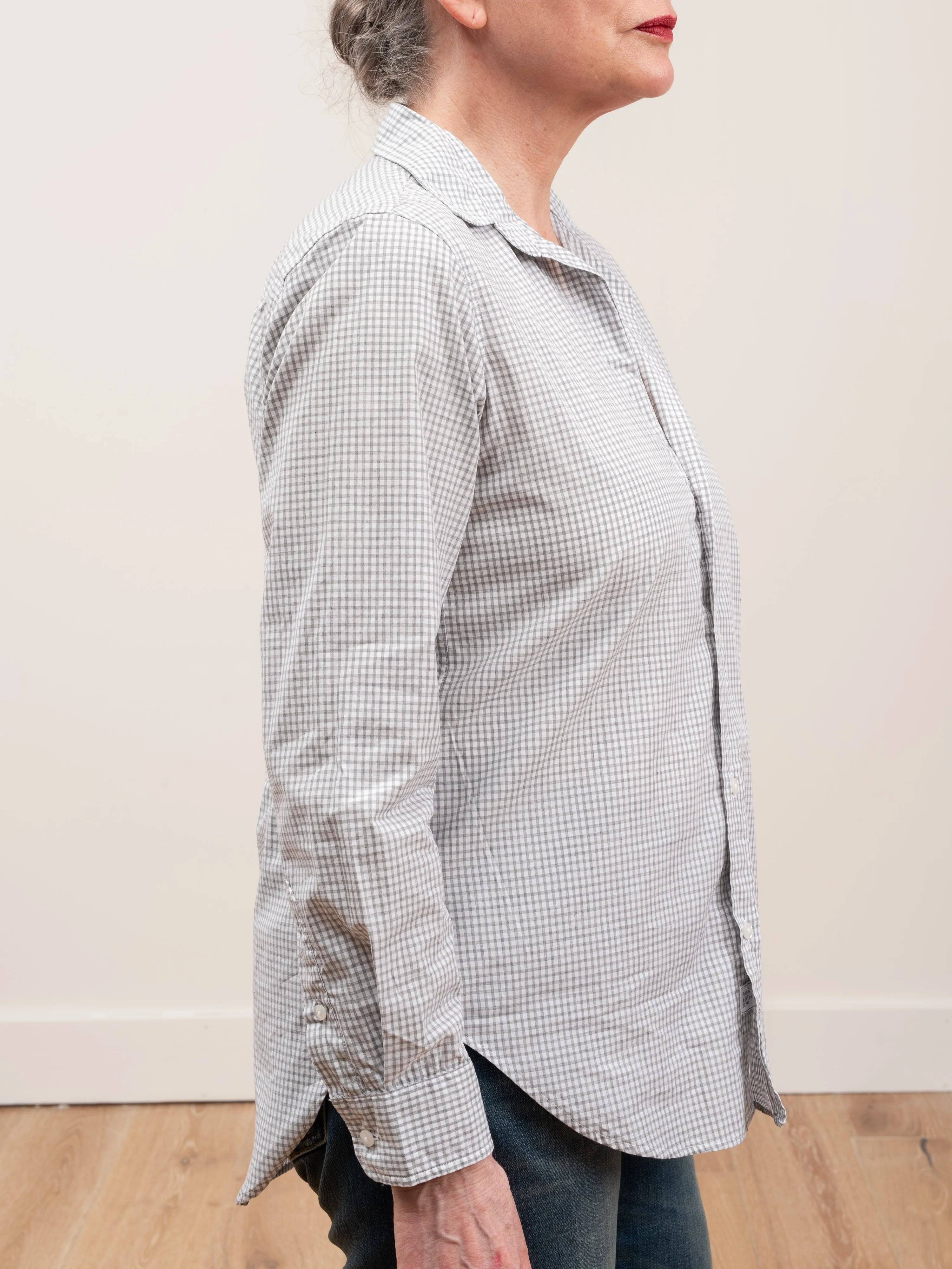 frank shirt - mini grey check