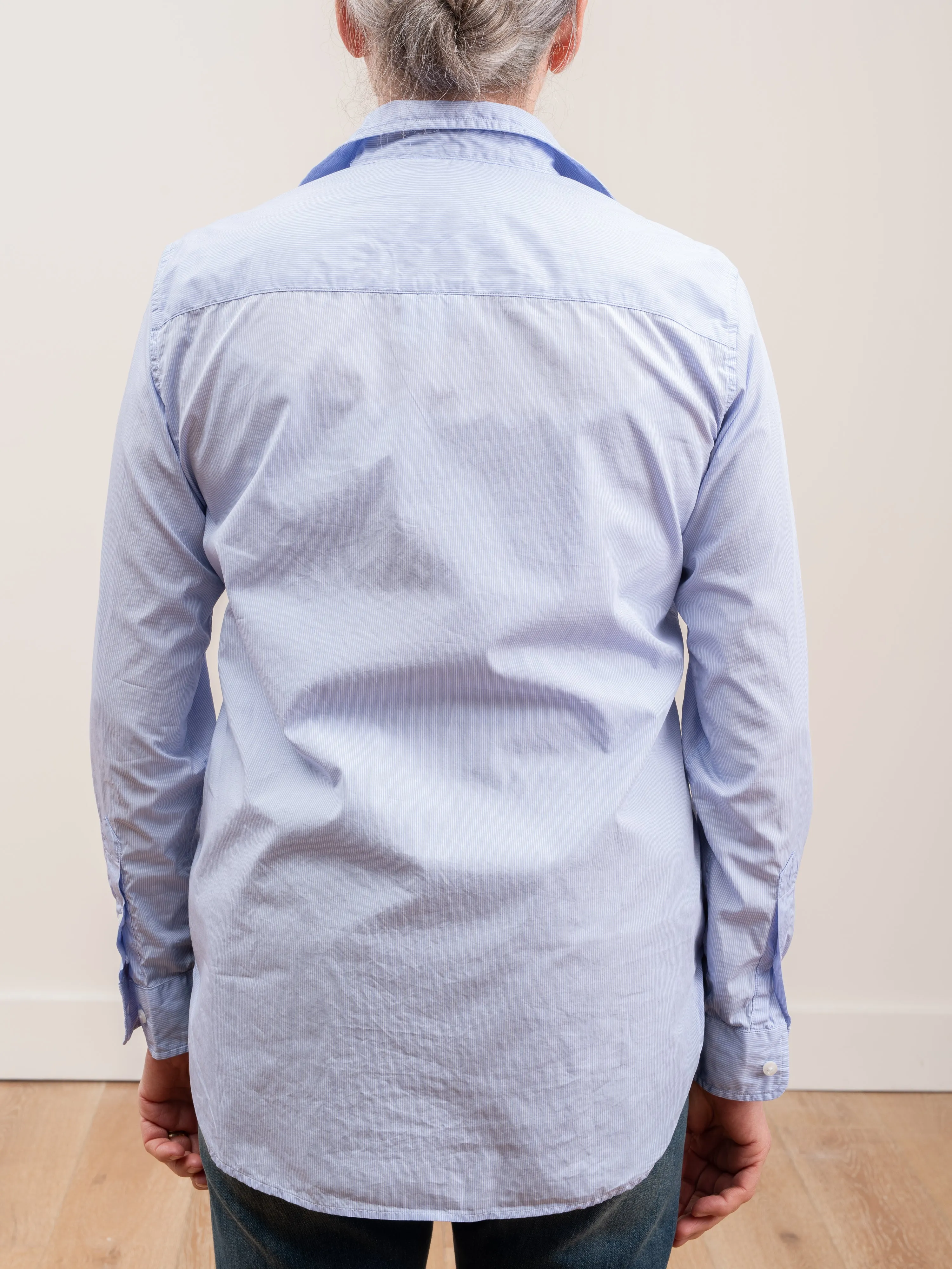 frank shirt - thin blue stripe