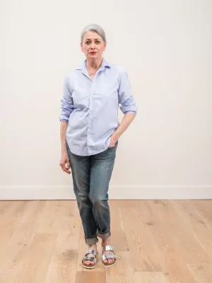 frank shirt - thin blue stripe
