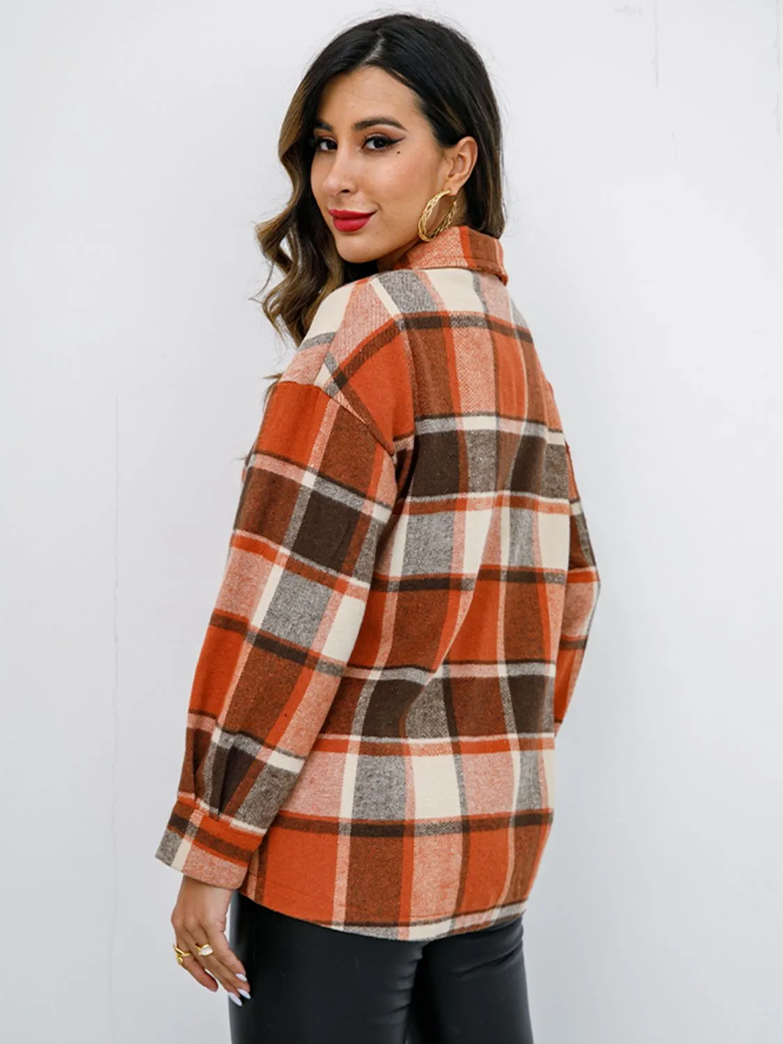 Gabrielle Plaid Button-Down Jacket