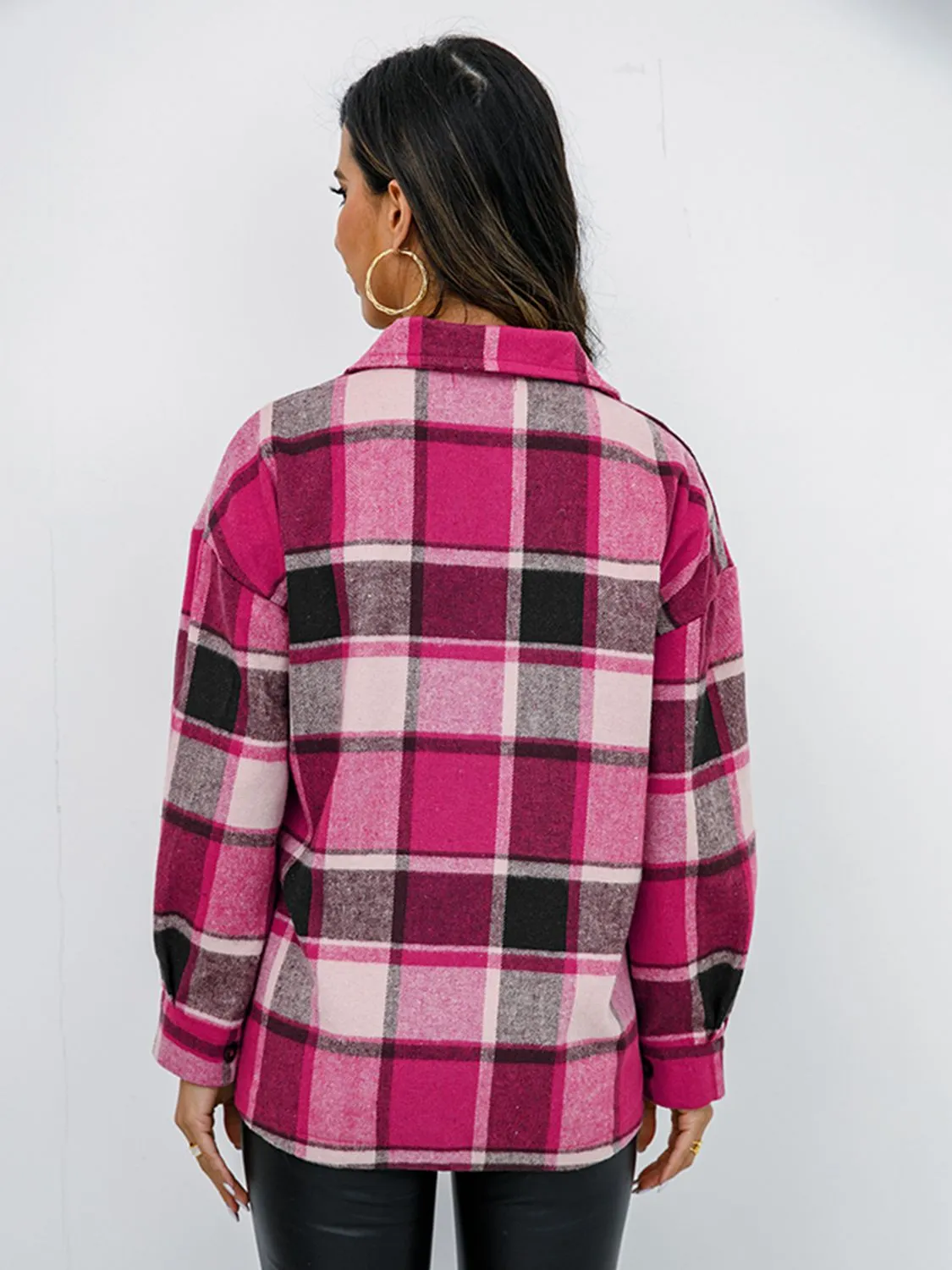 Gabrielle Plaid Button-Down Jacket