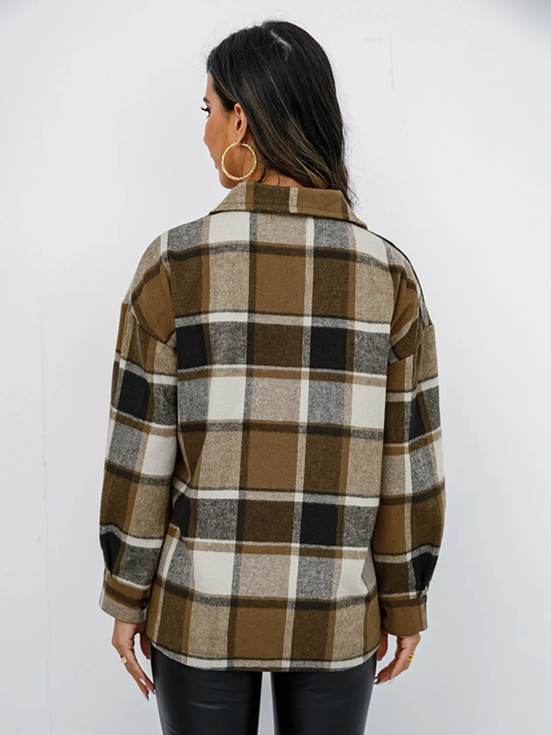 Gabrielle Plaid Button-Down Jacket