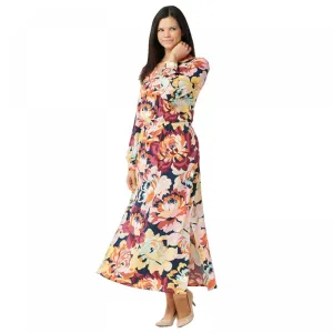 G.I.L.I. Women's Jetsetter Long-Sleeve Knit Maxi Dress
