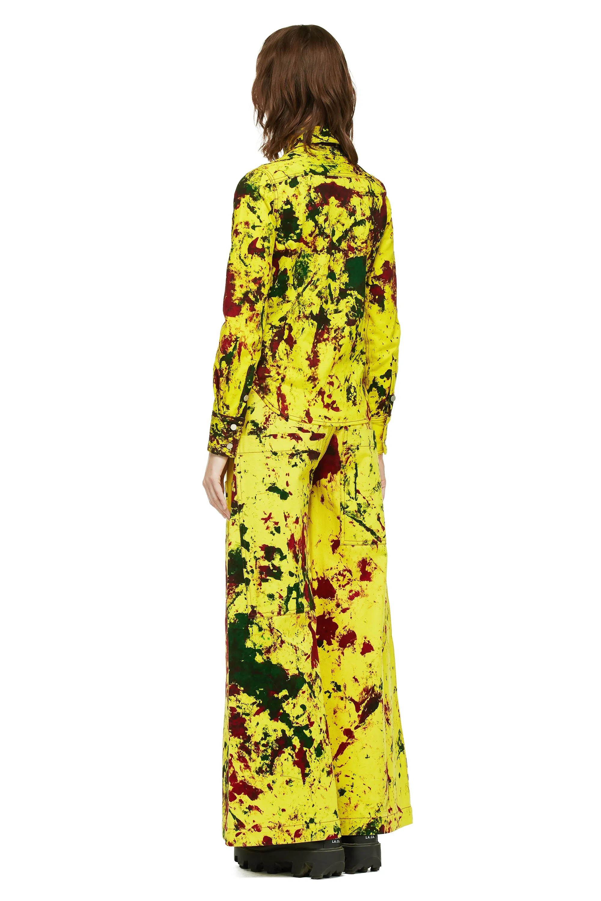 HAND-DYED Y.P.M. SOTO WOMEN'S LONG SLEEVE BUTTON DOWN SHIRT