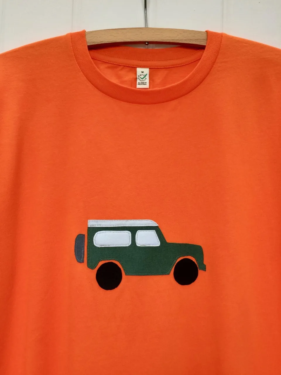 jeep Applique T-shirt - unisex/mens fit - Orange