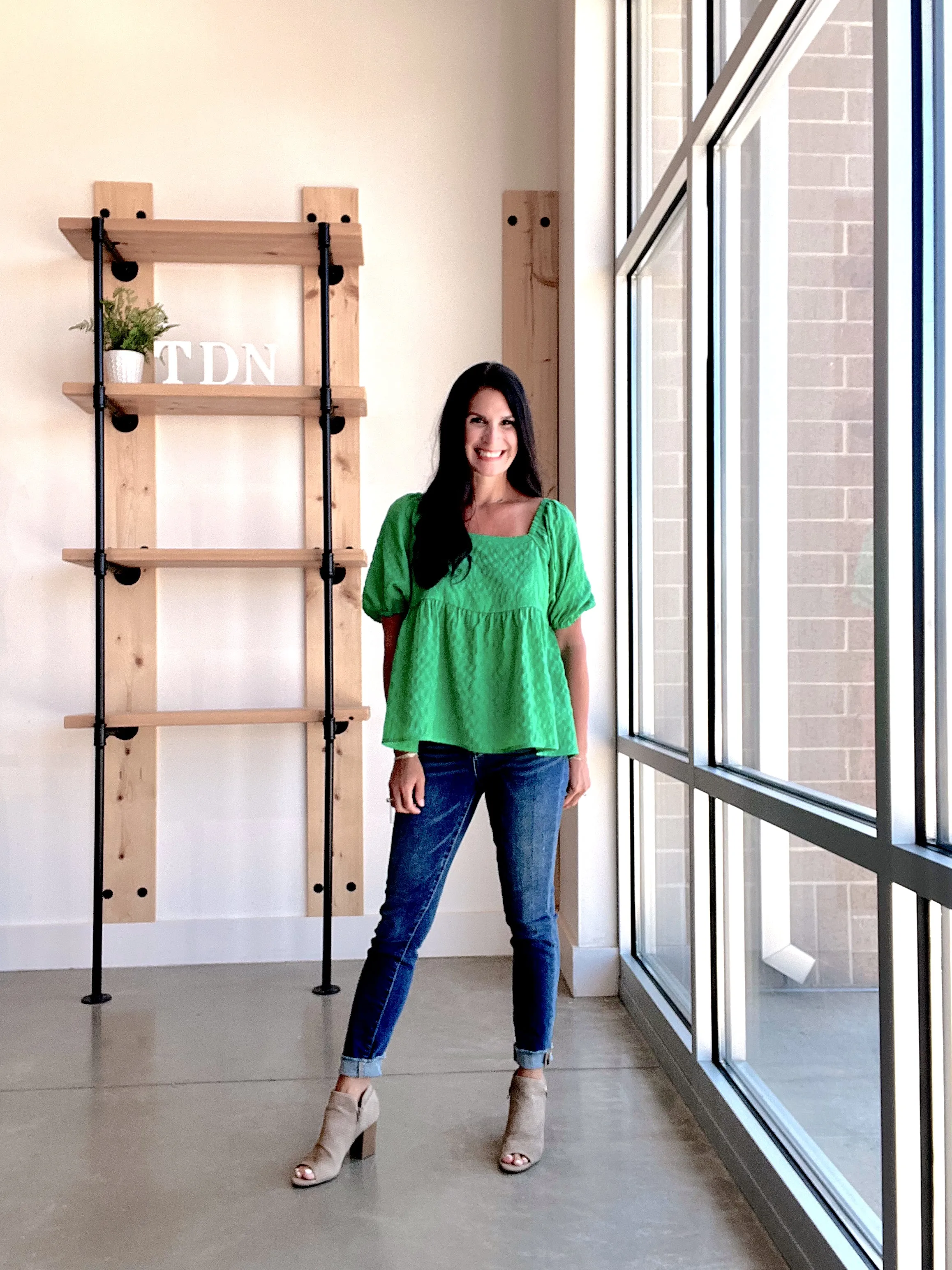 Kelly Green Babydoll Top
