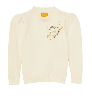 Kid's Puff Sleeve Petite Crew with Heart