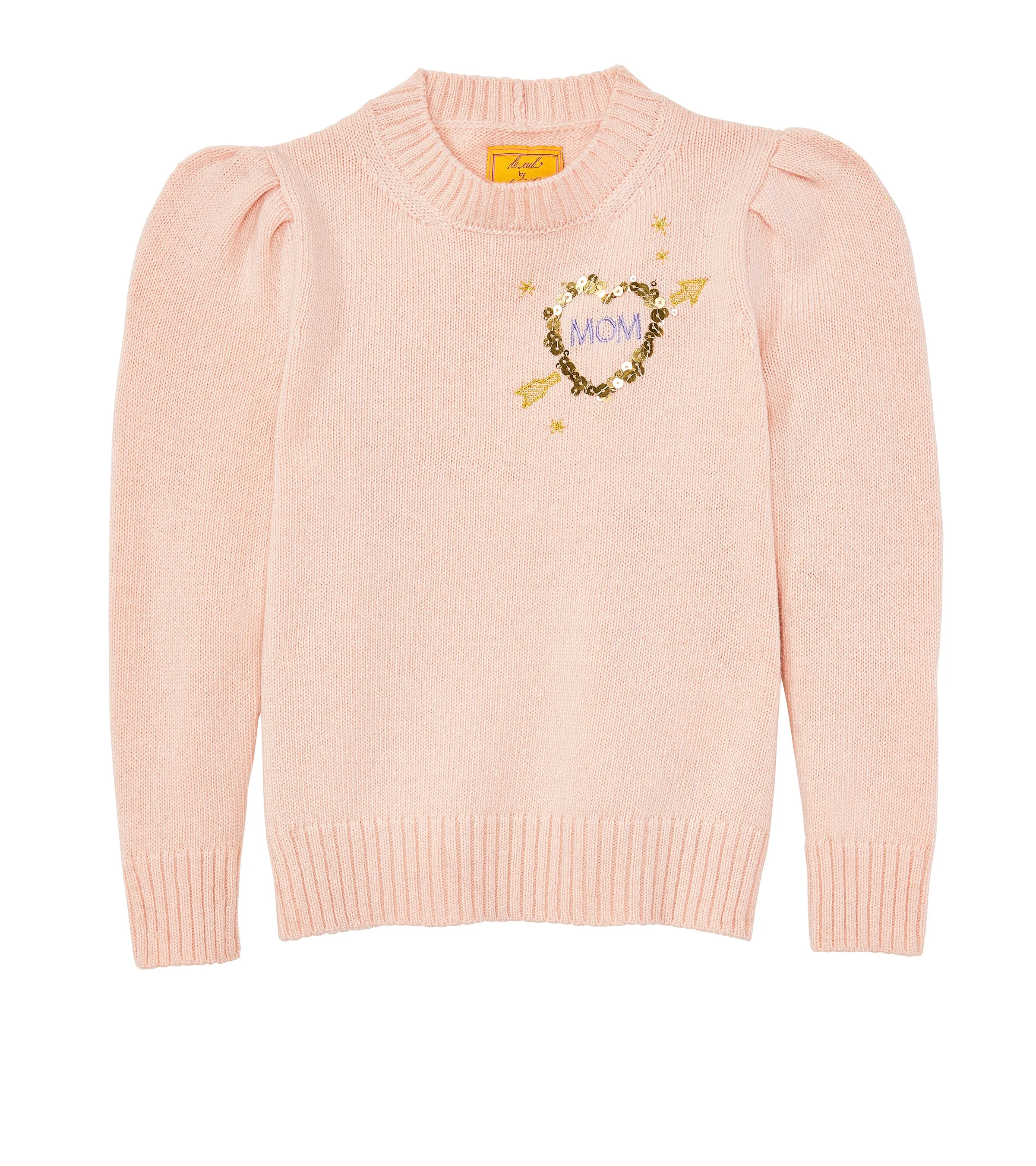 Kid's Puff Sleeve Petite Crew with Heart