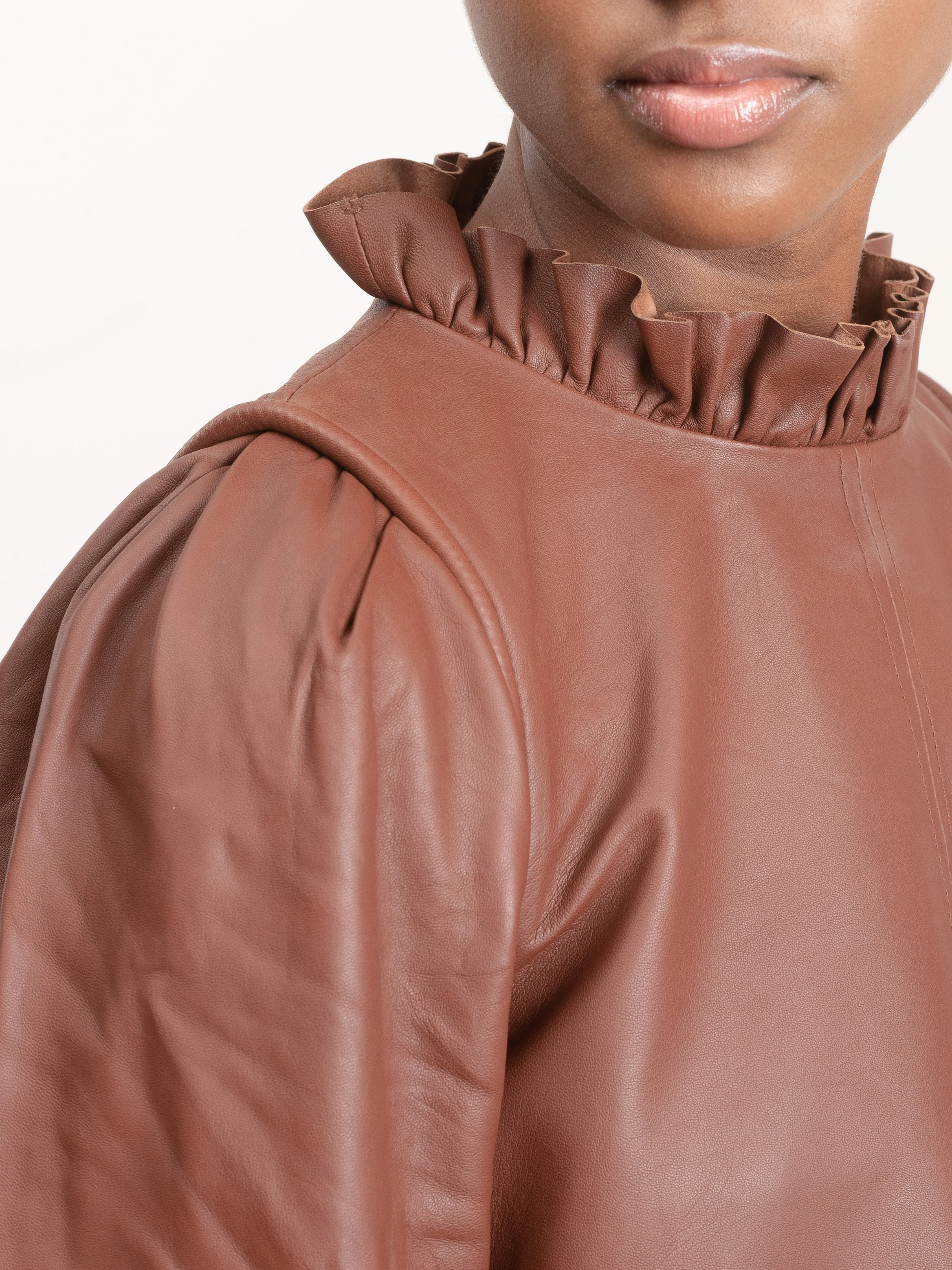 lidia leather top