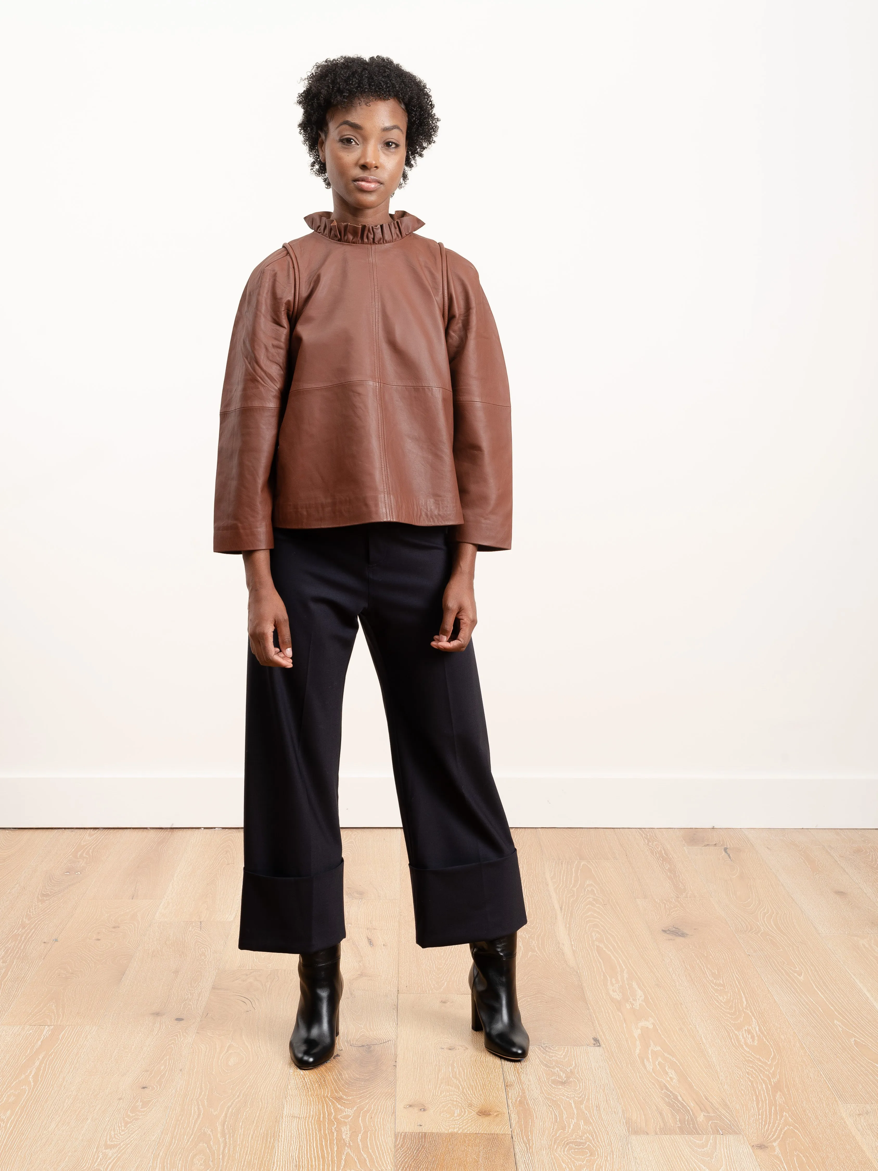lidia leather top