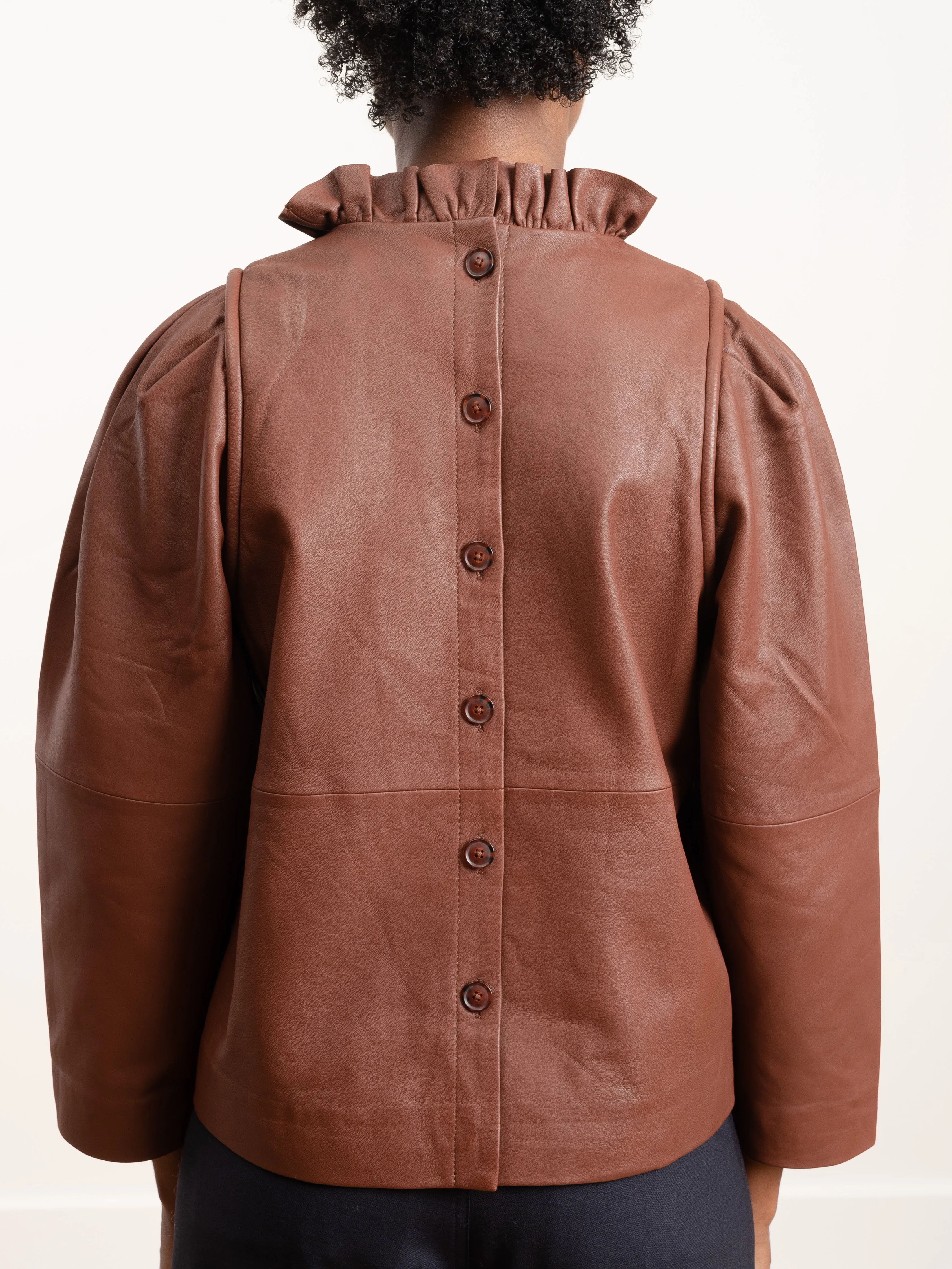 lidia leather top