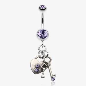 Love Lock Down Belly Button Ring