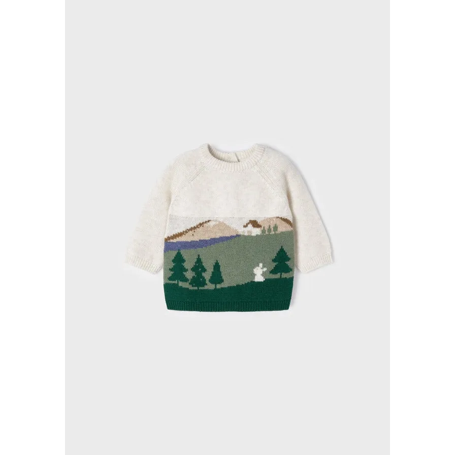 Mayoral Jacquard Sweater - Forest