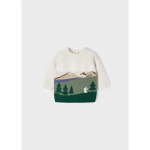 Mayoral Jacquard Sweater - Forest