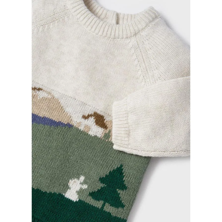 Mayoral Jacquard Sweater - Forest