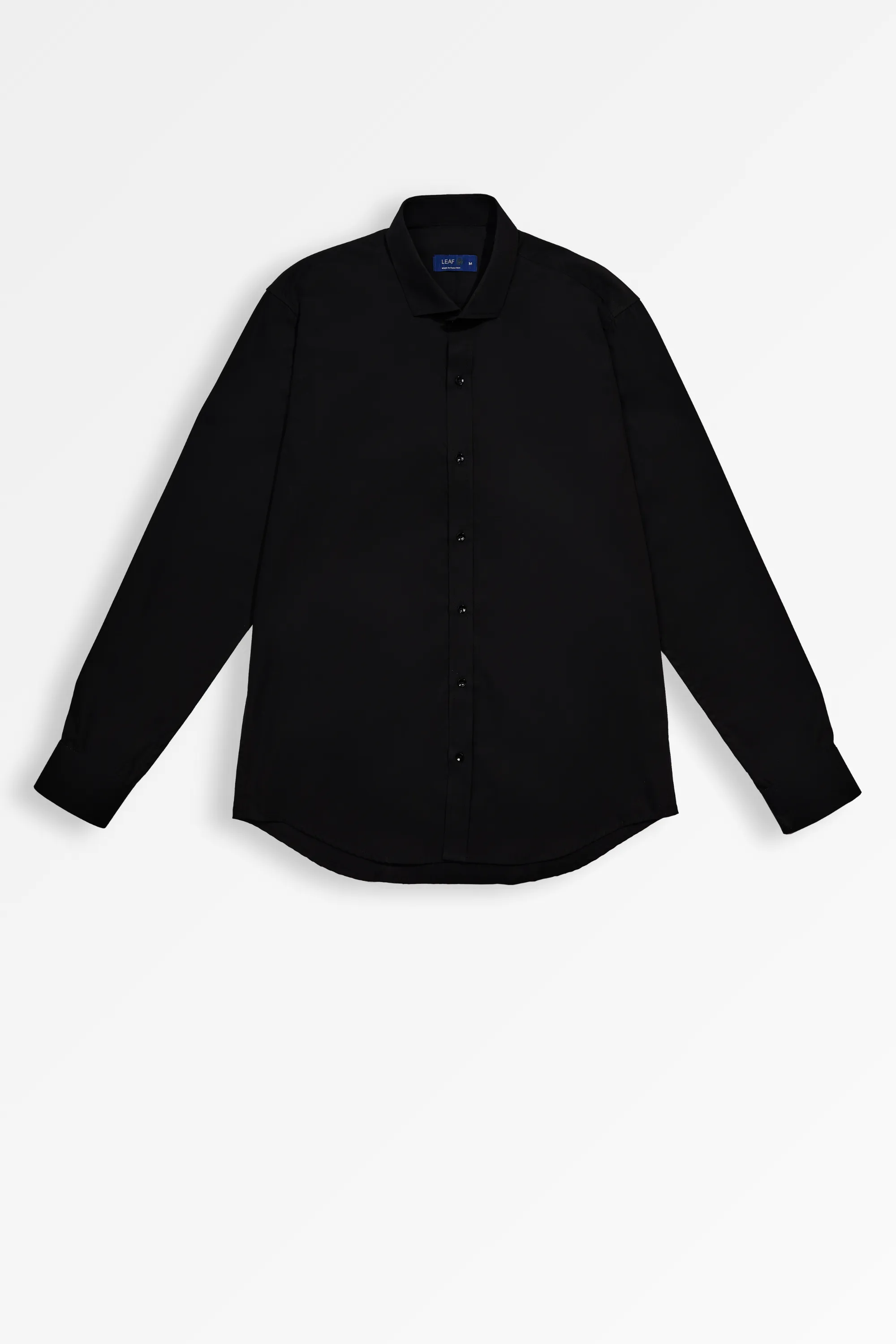 Men's Black Formal Shirt | Classic Office Wear by Leaf Clothing