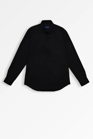 Men's Black Formal Shirt | Classic Office Wear by Leaf Clothing