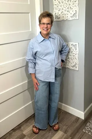 Mila Long Sleeve Button Down--2 COLORS