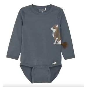 Minymo Long Sleeve Bodysuit - Stormy Weather