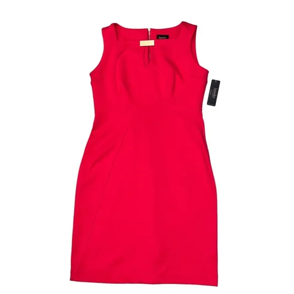 NEW Laundry by Shelli Segal Candy Pink Bodycon Sleeveless Dress
